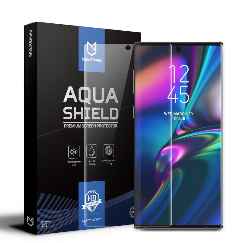 Galaxy Note 10 Screen Protector MaxShield HD Aqua Crystal for Samsung