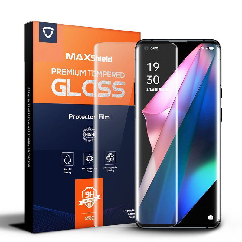MAXSHIELD OPPO FIND X3 Pro Screen Protector Tempered Full Cover UV Glass