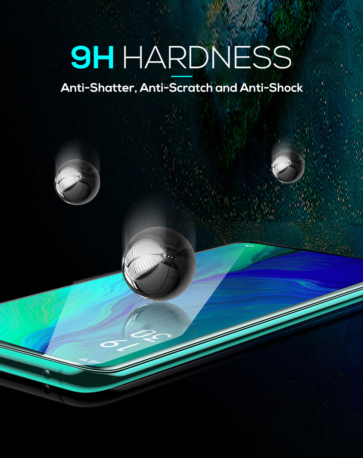 MAXSHIELD OPPO Reno 5G Full Coverage Tempered Glass Screen Protector