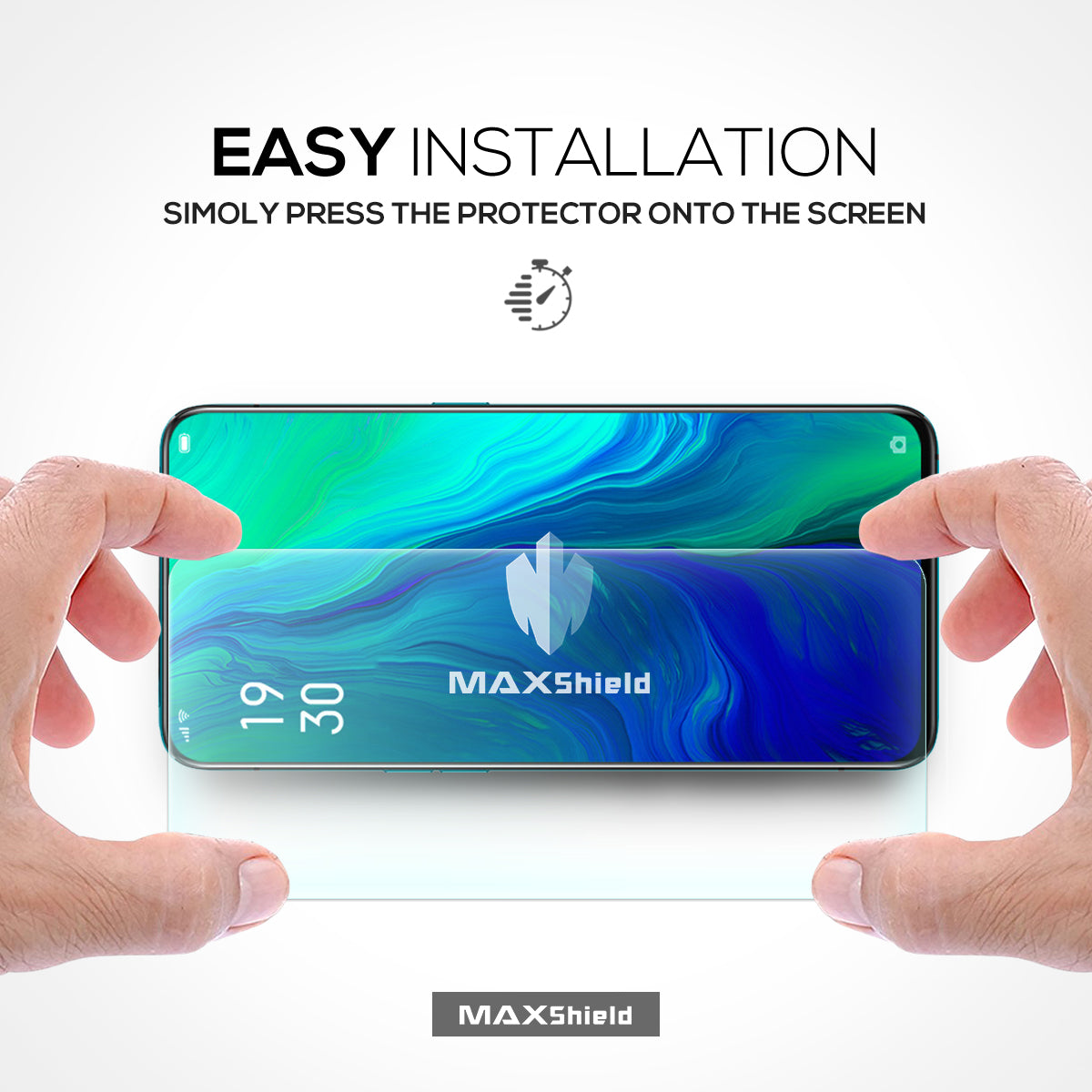 MAXSHIELD OPPO Reno 5G Full Adhesion Tempered Glass Screen Protector