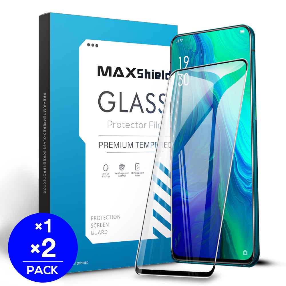 MAXSHIELD OPPO Reno 5G Full Coverage Tempered Glass Screen Protector