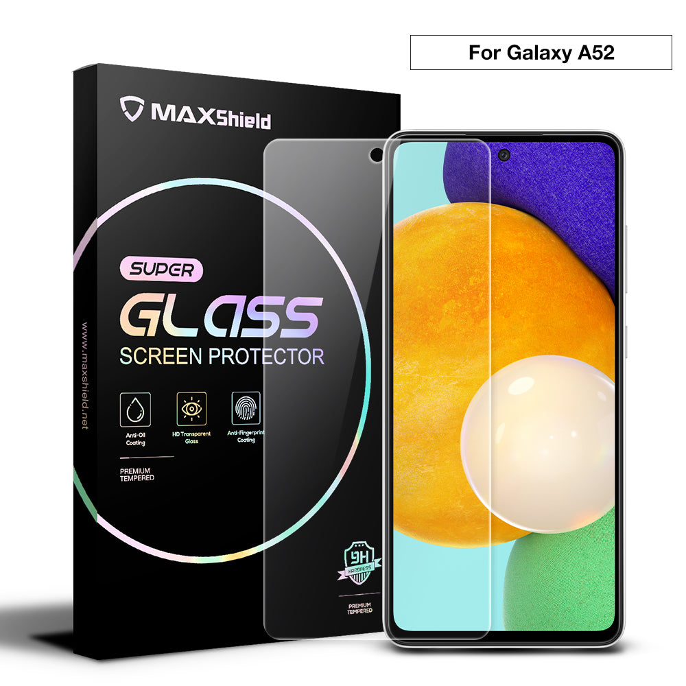 MAXSHIELD Tempered Glass Screen Protector For Galaxy A52 5G