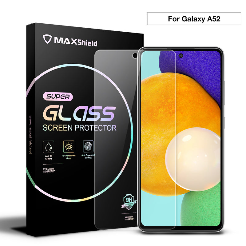 MAXSHIELD Tempered Glass Screen Protector For Galaxy A52 5G