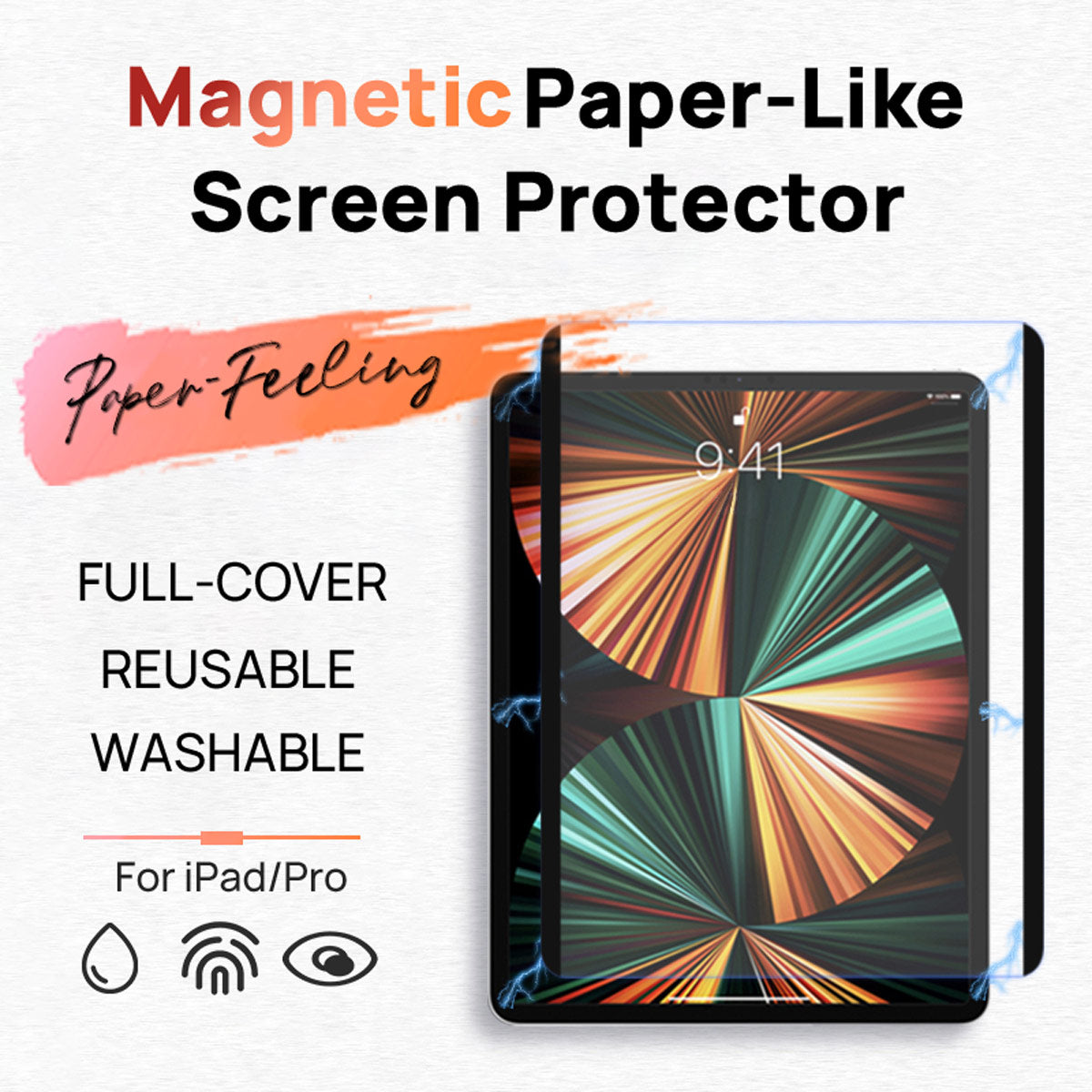 Paper-Like Screen Protector Removable Magnetic F iPad Pro 11 ipad 8 7 Air 4 10.5