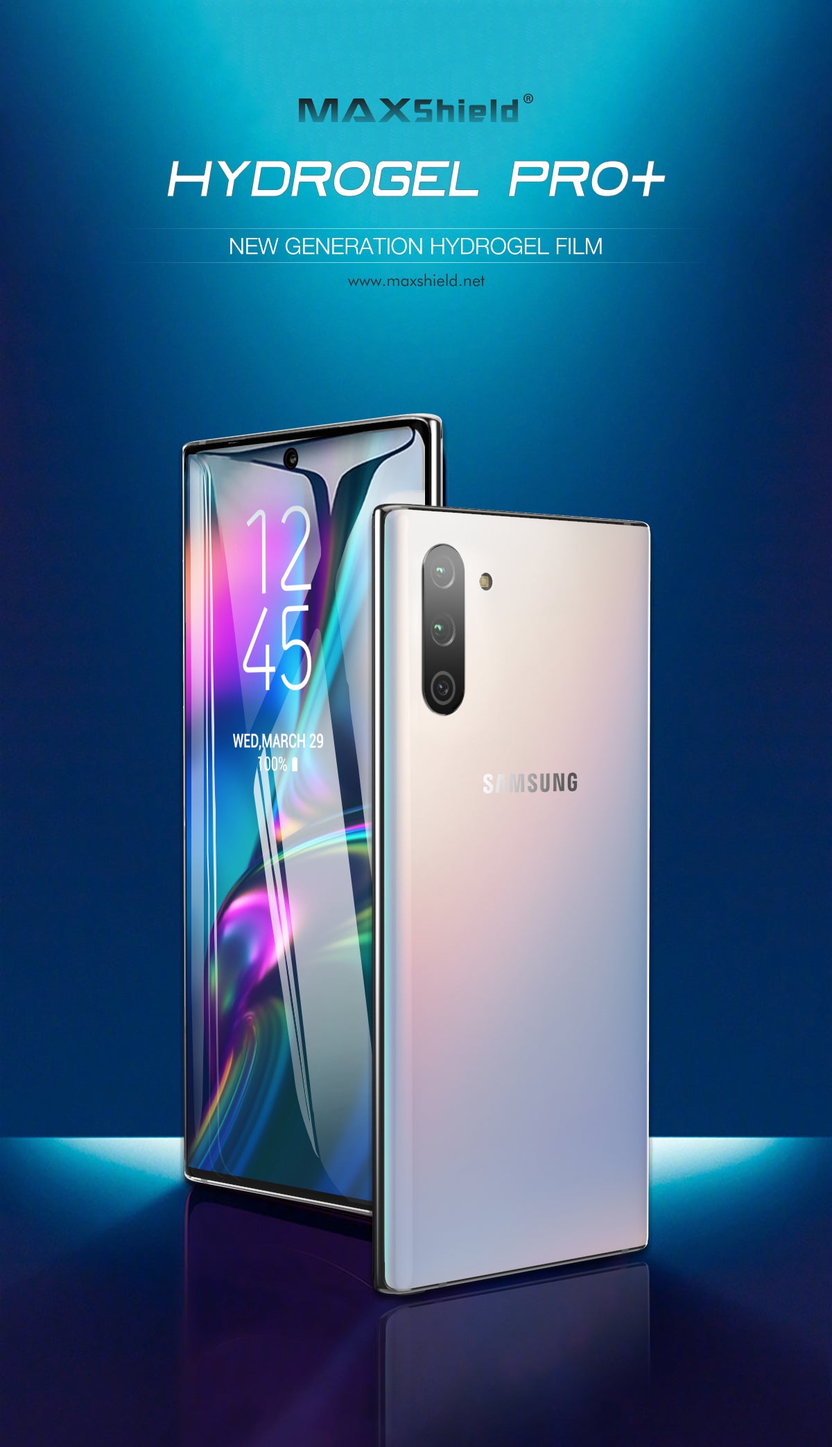 GALAXY NOTE 10 Plus 5G MAXSHIELD HYDROGEL AQUA FLEXIBLE Crystal Film Screen Protector