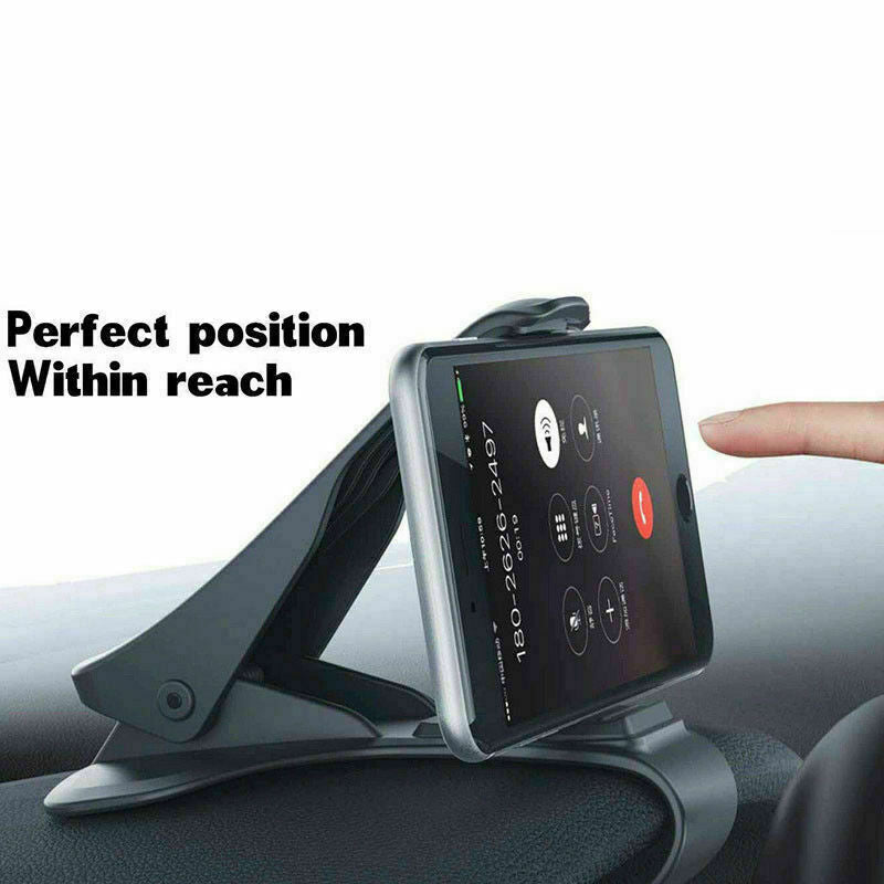 Universal Anti skid Car Phone Holder Clip HUD Design Dashboard Adjustable Mount