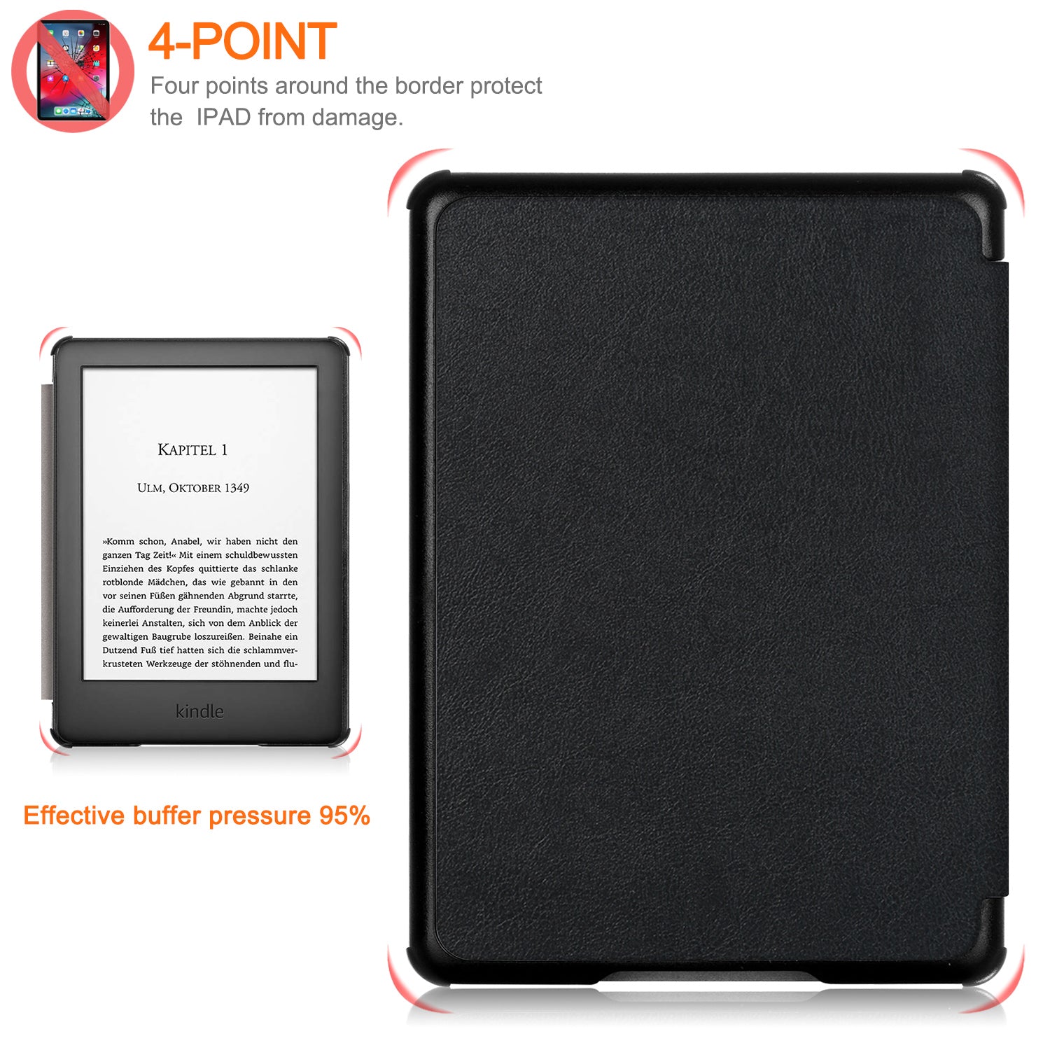 Leather Smart e-Reader Cover Case For 6" All-New Kindle 10th Gen 2019 Released