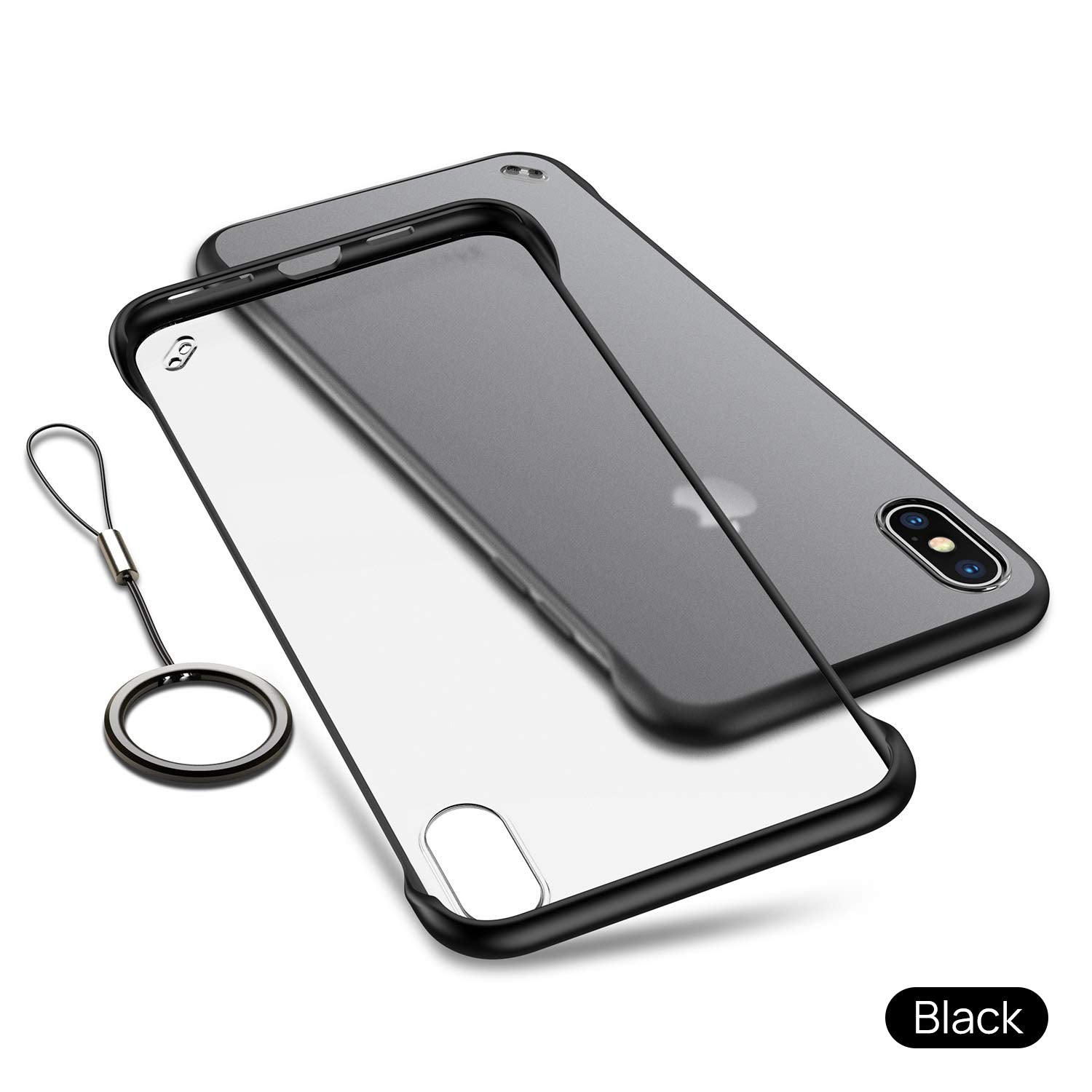 iPhone XS MAX Case Cover, Slim Matte Back Clear TPU ShockProof Bumper