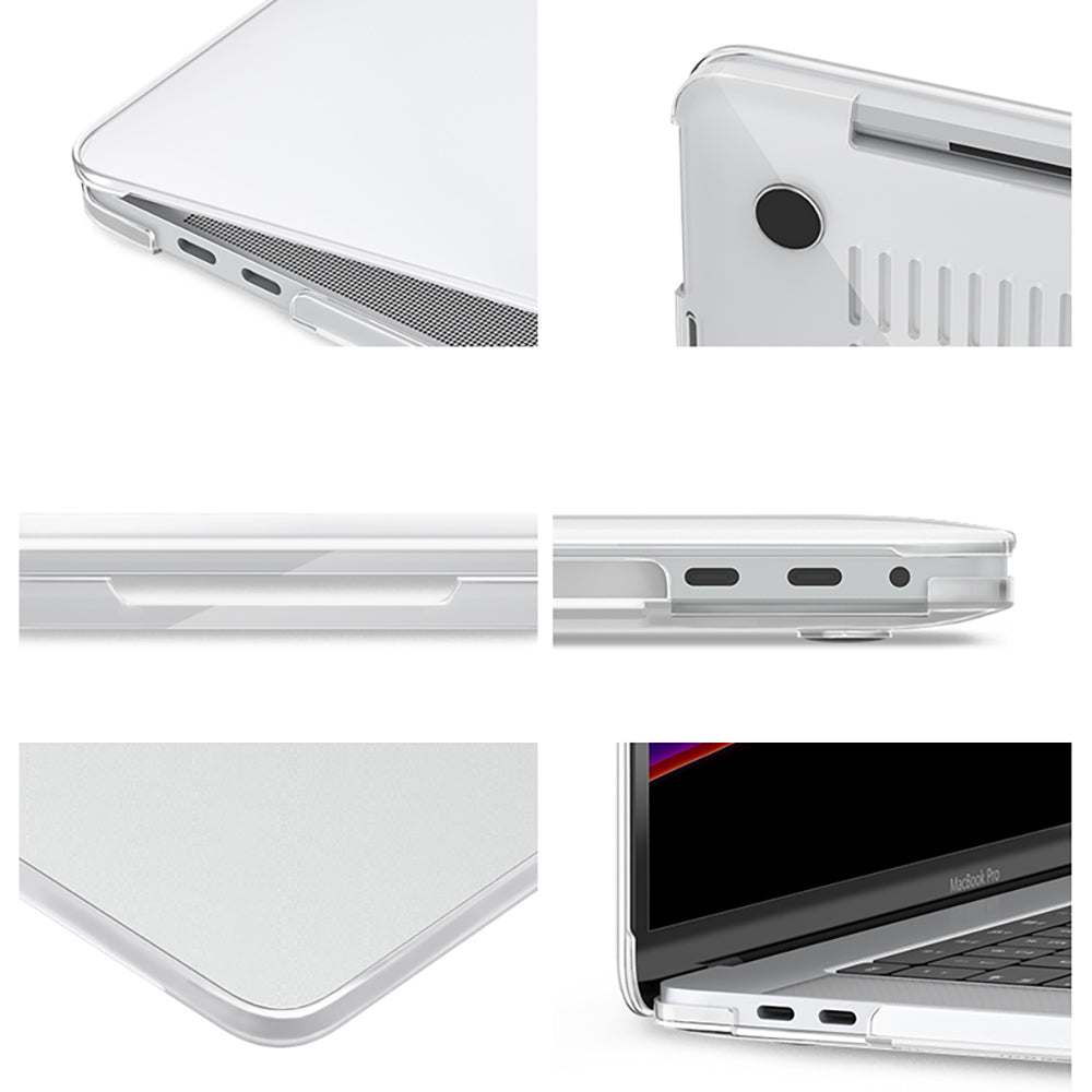 For Macbook Air Pro Case Clear Hard Shell Glossy Crystal Cover M1 13 14 16"