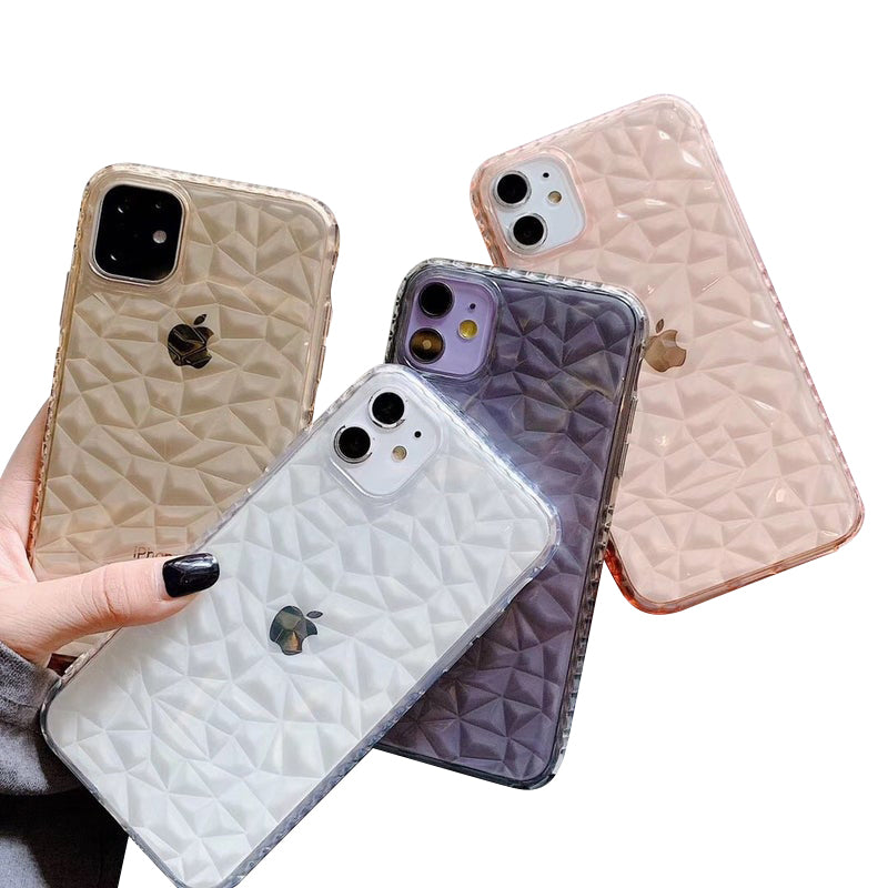 Clear Marble Shockproof Case Glitter Soft Silicone Cover For iPhone 12