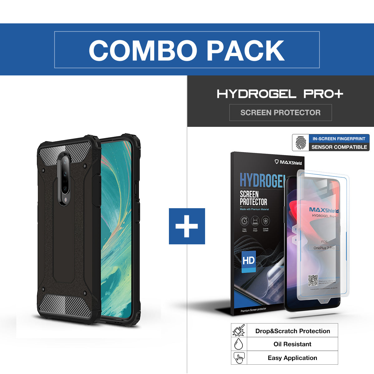 Oneplus 6T Case, Premium Flexible Soft Anti Slip TPU Cover