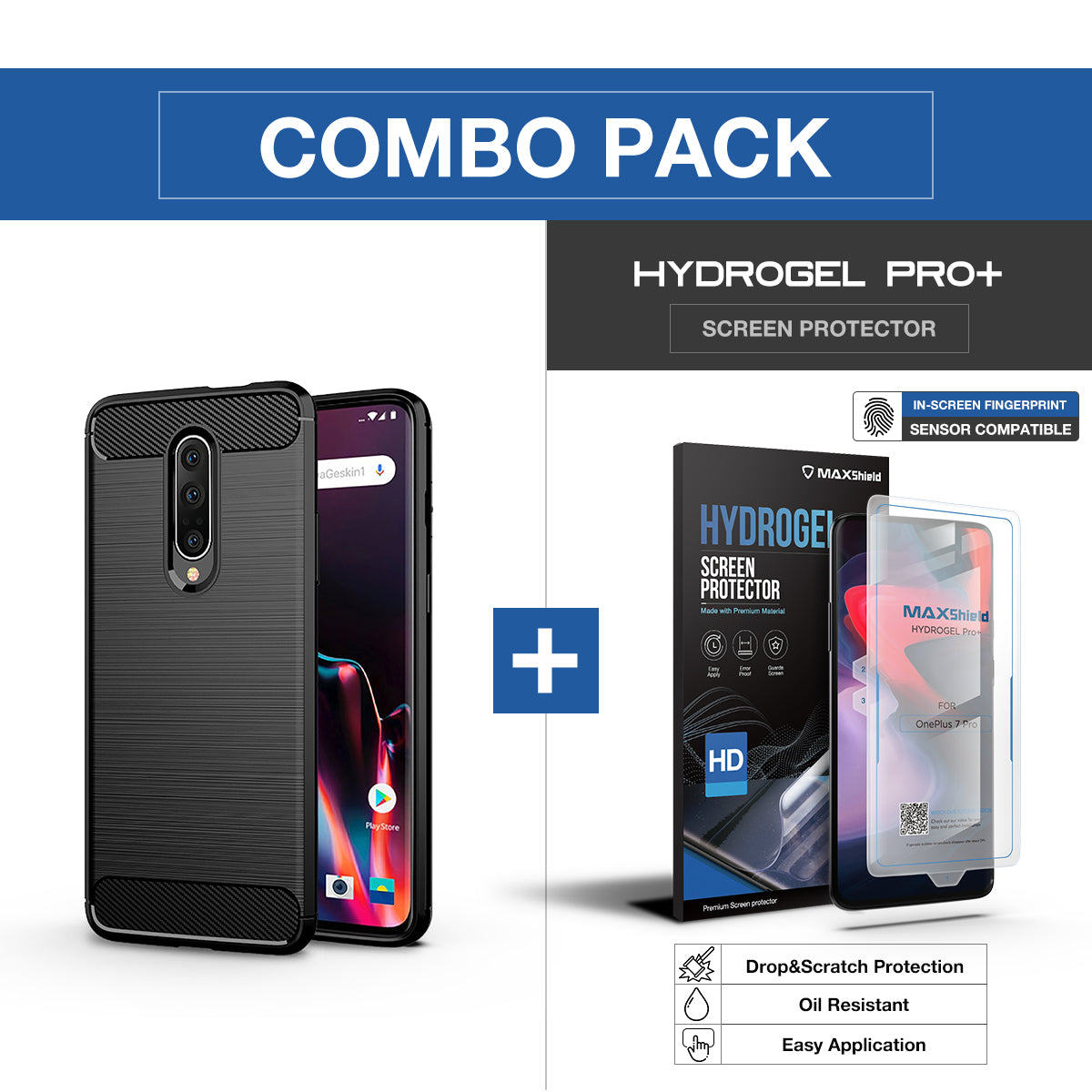 Oneplus 7 Pro Case , Slim-Fit HEAVY DUTY Bumper Case Cover