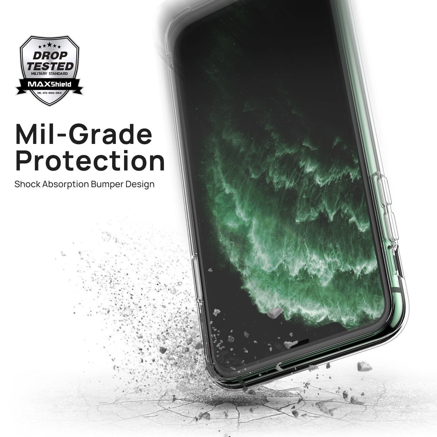 iPhone 11 Pro Case MAXSHIELD Premium Soft Crystal Clear Cover for Apple