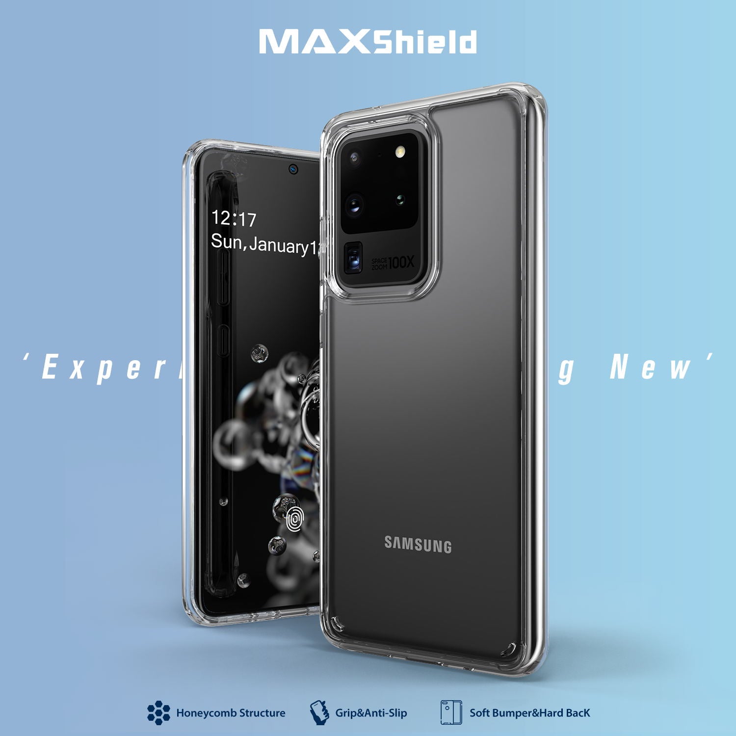 MAXSHIELD Galaxy S20  Case Heavy Duty Shockproof Clear Slim Cover