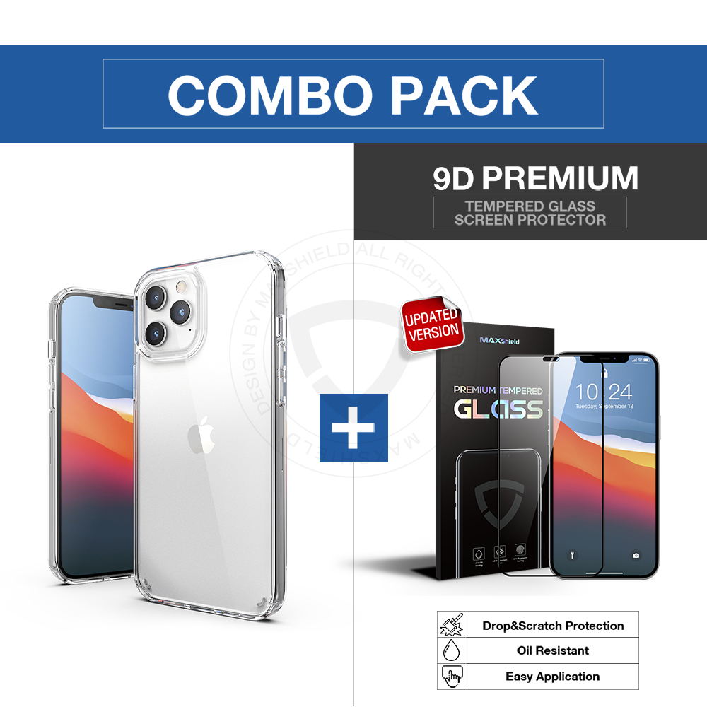 MAXSHIELD For iPhone 12 Mini 5.4 Inch Case Heavy Duty Shockproof Clear Slim Cover+Free Screen Protector