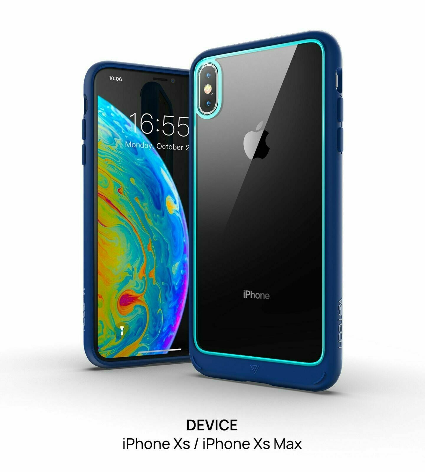 For iPhone X XS Max XR Case MAXSHIELD Clear Heavy Duty Shockproof Slim Cover