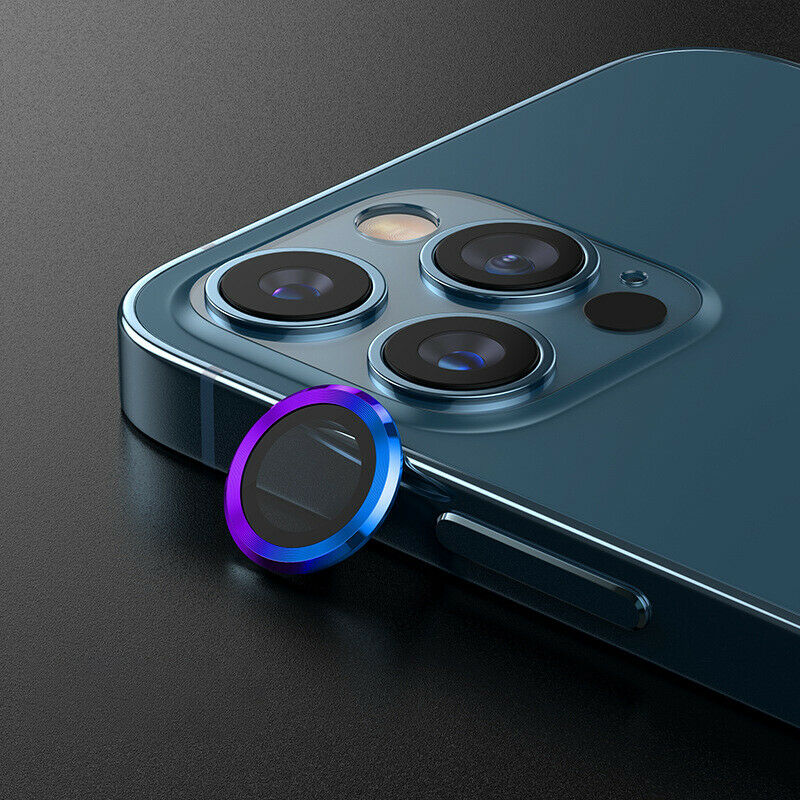 3X For iPhone 13 Pro Max Metal Camera Lens Screen Protector Tempered Glass Ring