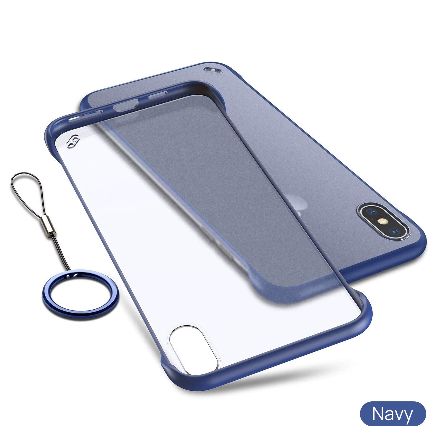 iPhone XS Case Cover, Slim Matte Back Clear TPU ShockProof Bumper