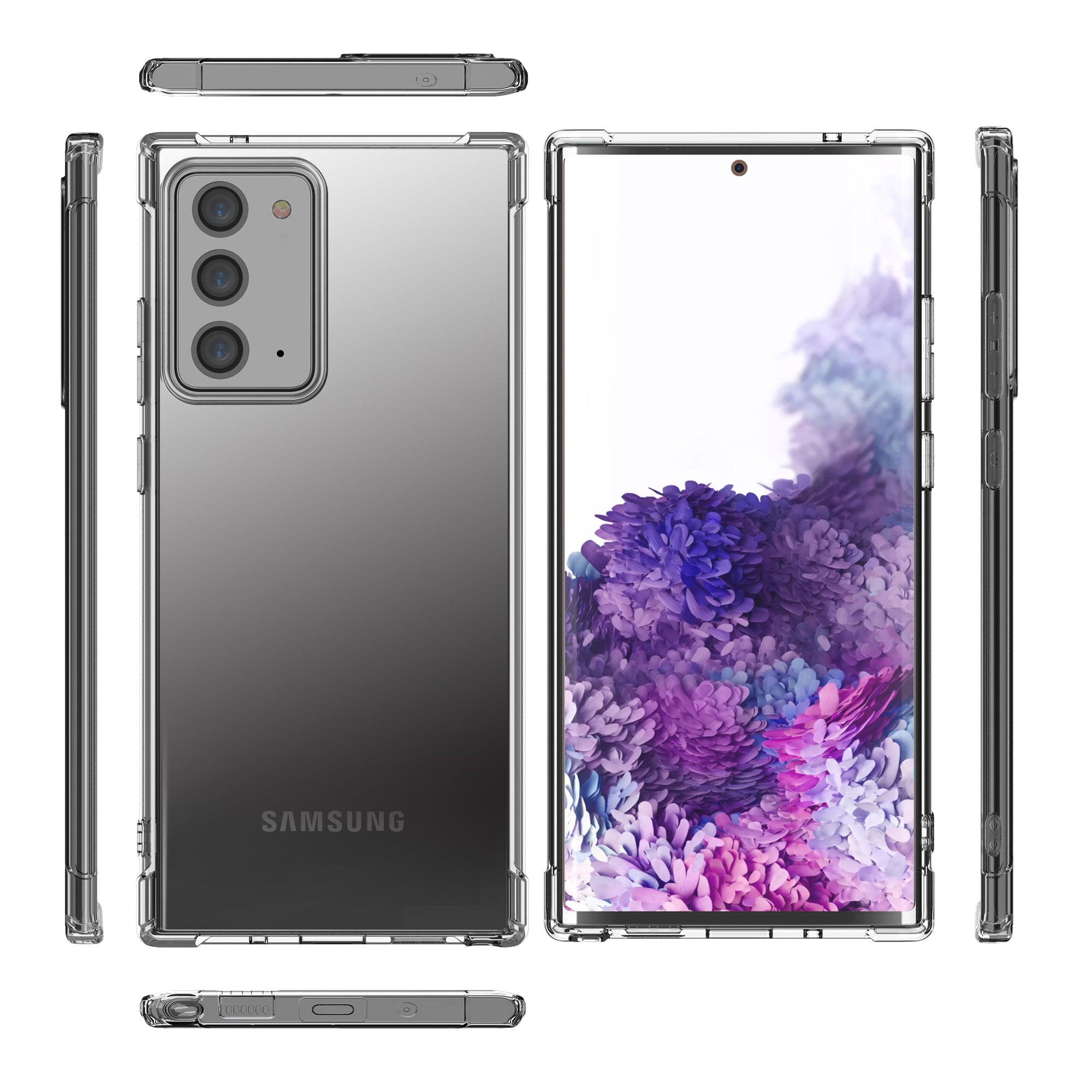 For Galaxy Note 20 4G 5G Case Clear Shockproof Slim Bumper Cover