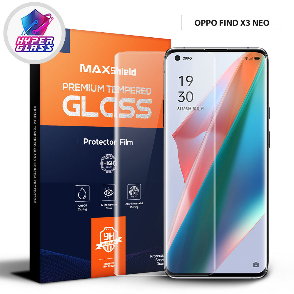 MAXSHIELD OPPO FIND X3 Neo Screen Protector Tempered Full Cover UV Glass