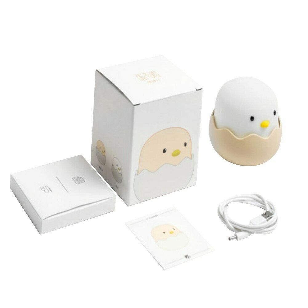 Night Light for Baby Cute Chick Lamp Safe Silicone LED Touch Bedside