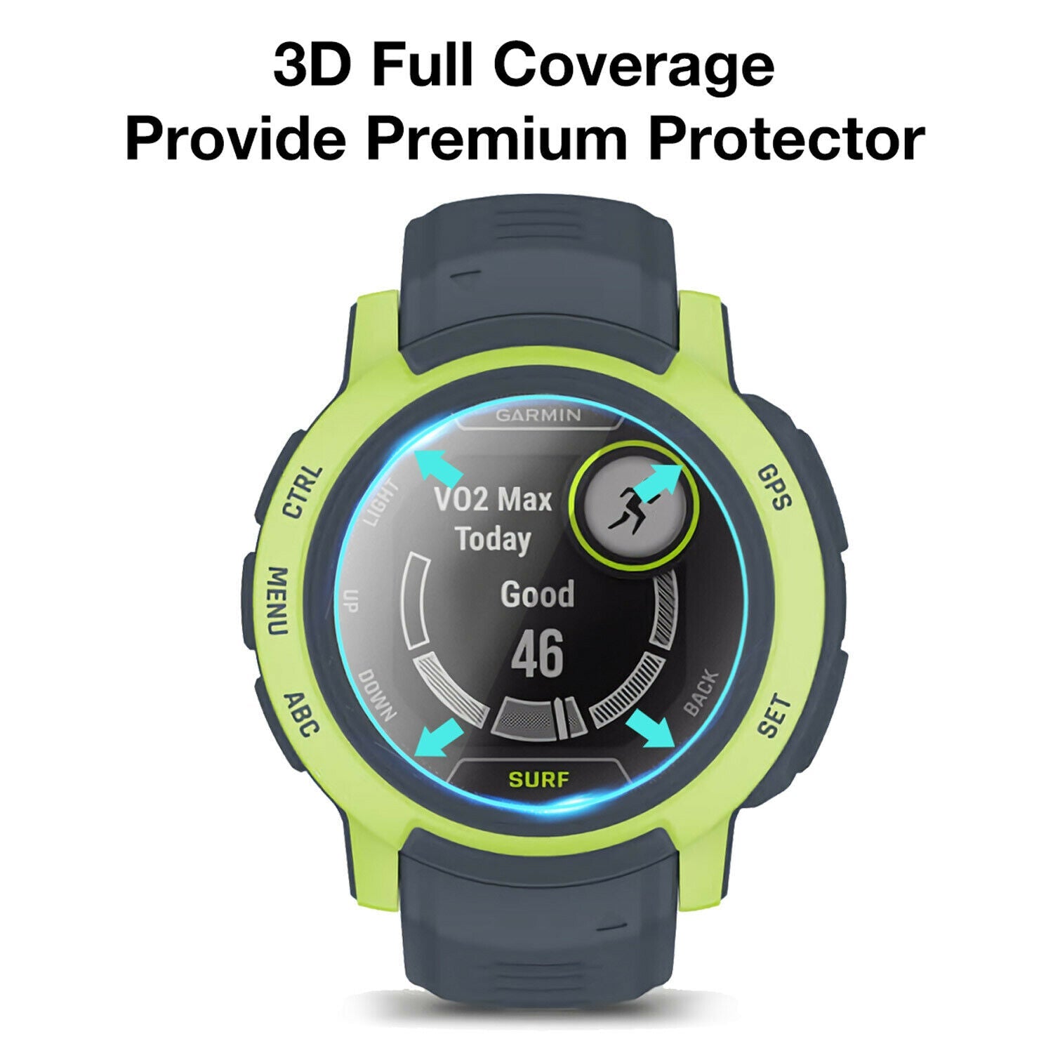 3x For Garmin Instinct 2 2S Solar Full Tempered Glass Screen Protector Watch Film