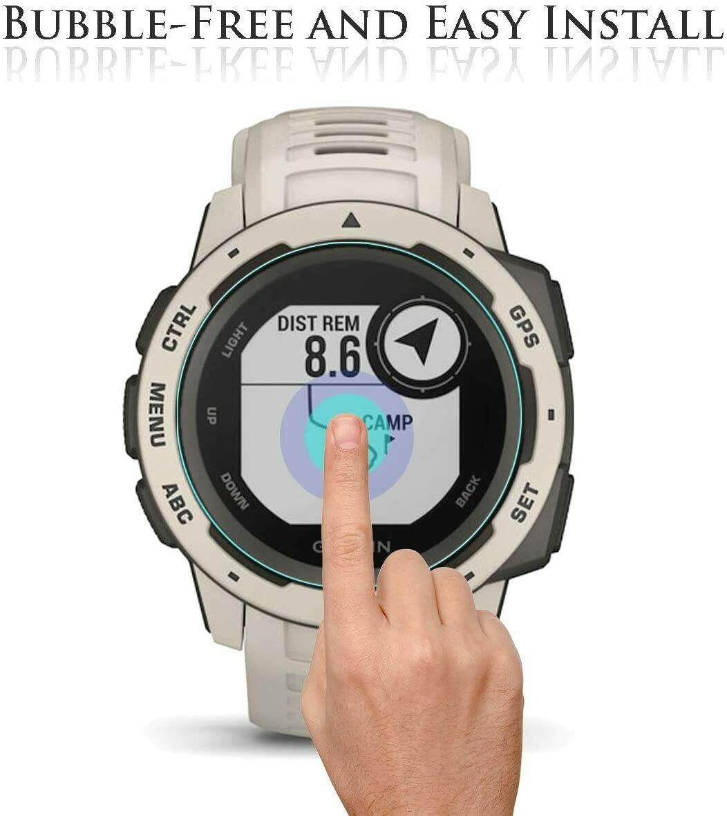 3 Pack For Garmin Instinct Solar Sports Tactical Tempered Glass Screen Protector