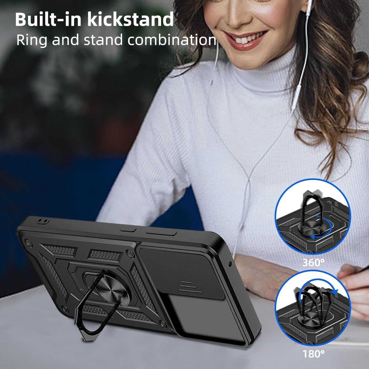 For Samsung Galaxy S24 Plus Ultra 5G Case Shockproof Magnetic Ring Cover