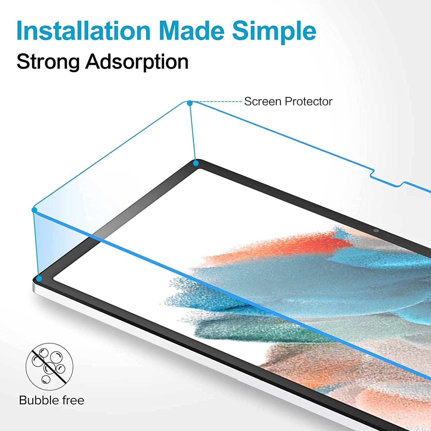 2X Fr Samsung Galaxy Tab A8 10.5 2021 Tempered Glas Camera Lens Screen Protector