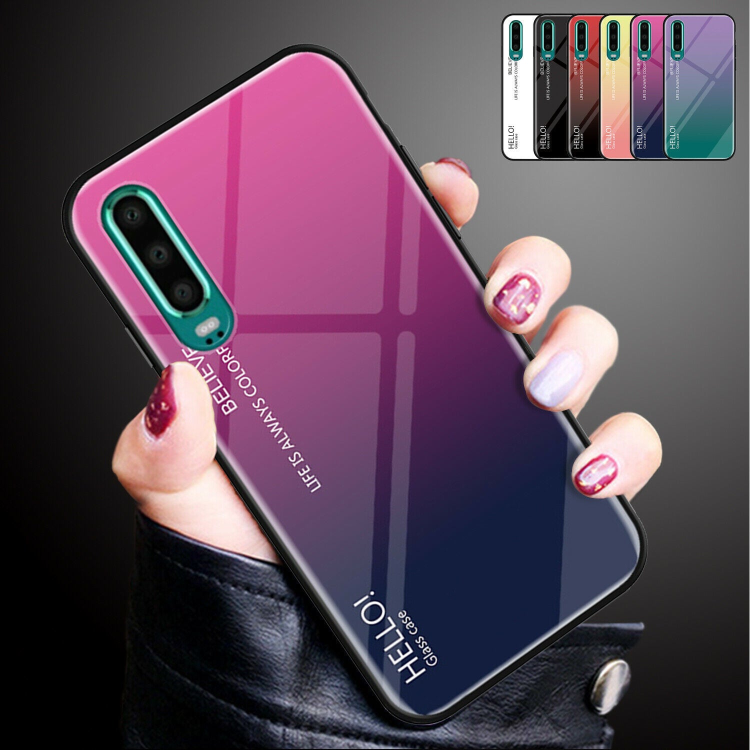 For Huawei Nova 3i Case Shockproof Tempered Glass Bumper Slim Cover-White