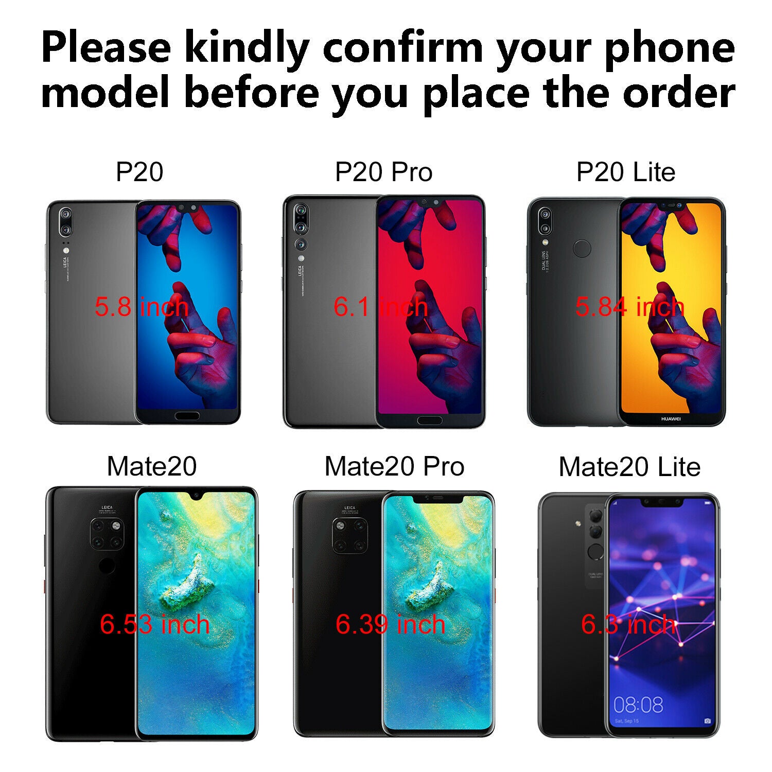 For Huawei Nova 3e Case Shockproof Tempered Glass Bumper Slim Cover-Rose