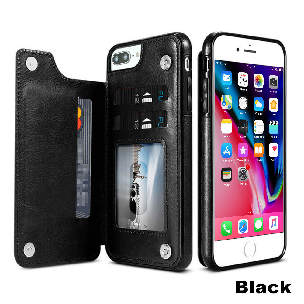 iPhone XR Case Flip Leather Wallet Card Shockproof Case