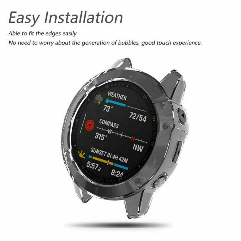For Garmin Fenix 5 5S 5X Plus Shockproof TPU Case Cover Screen Protector