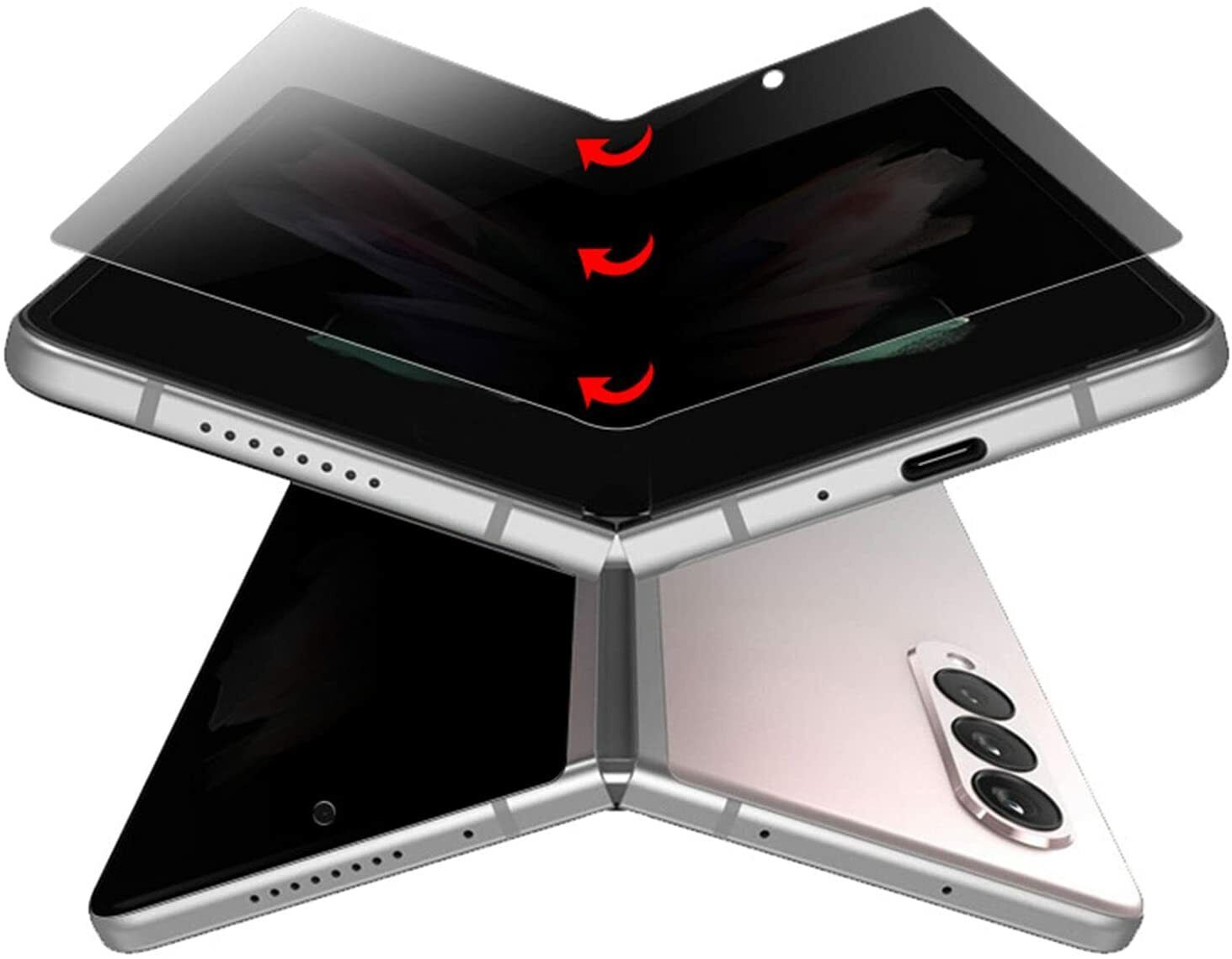 For Galaxy Z Fold 3 5G Full Cover Anti Spy Privacy Screen Protector