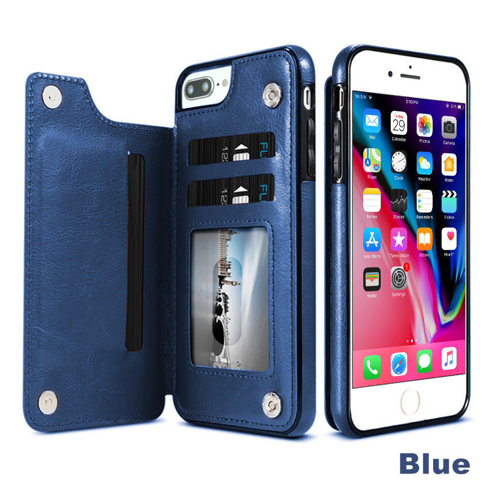 iPhone XR Case Flip Leather Wallet Card Shockproof Case