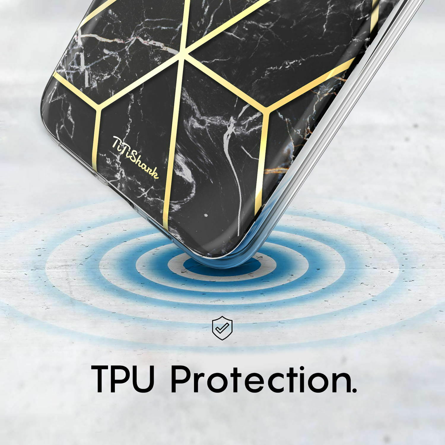 TiTiShark For iPhone 6/6s/7/8 Case Clear Marble Fashion Shockproof Cover