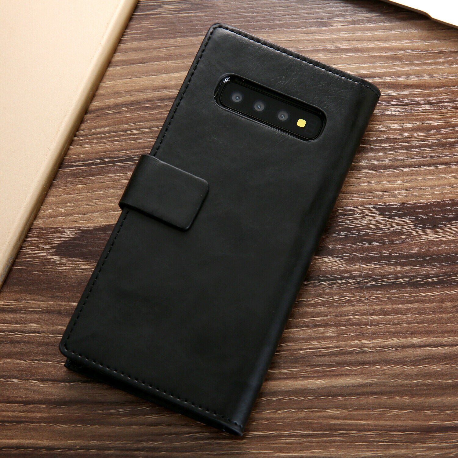 Samsung Galaxy S8 Zipper Leather Wallet Card Magnetic Case Cover-Brown