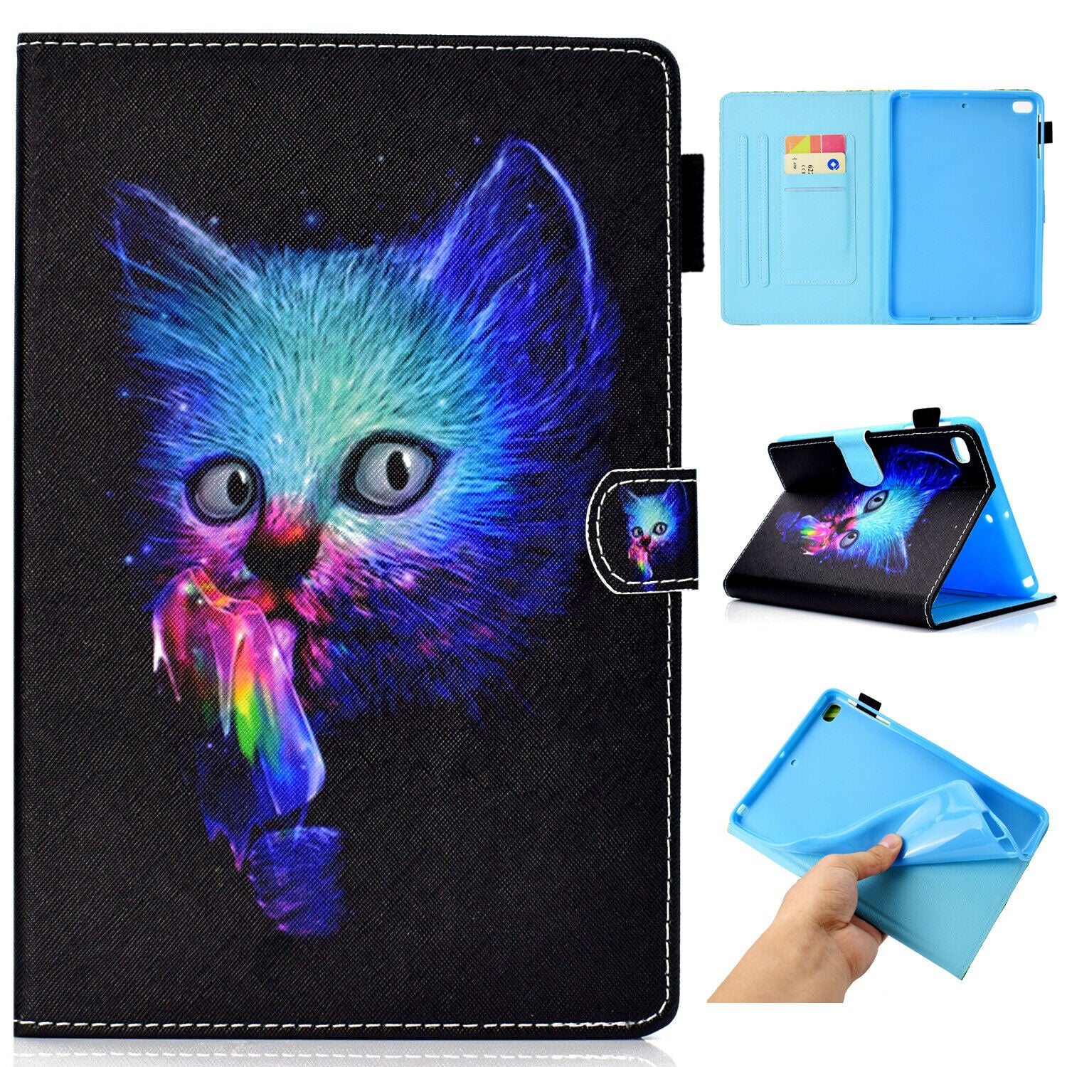 For Samsung Tab A 10.1" 2019 SM-T510 T515 Tablet Case Smart Magnet Leather Cover-19 Patterns