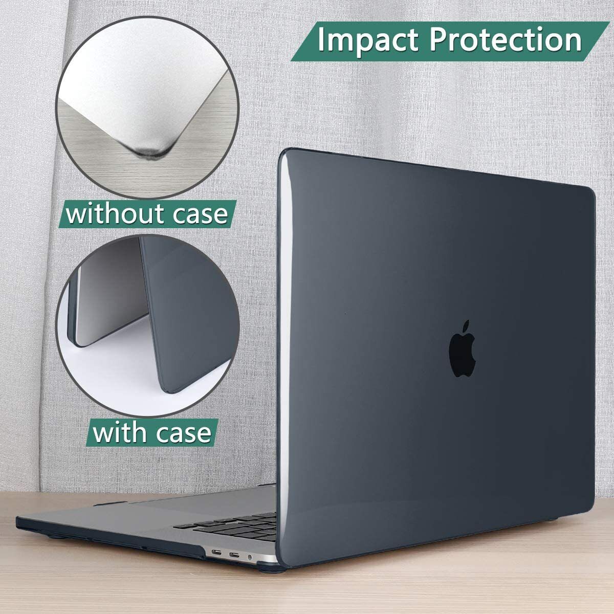 For Macbook Air M2 13.6'' A2681 Matte Crystal Black Case Cover Hard Shell 2022