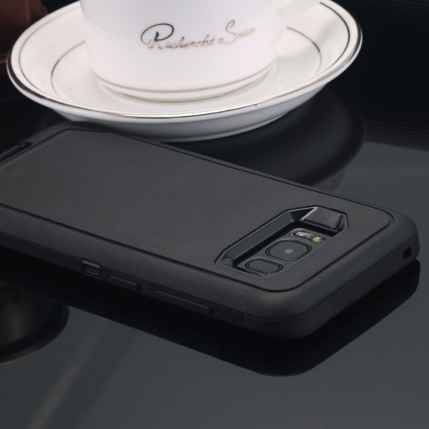 Samsung Galaxy S10 Case Shockproof Hybrid Rubber Armor Rugged Cover-Black