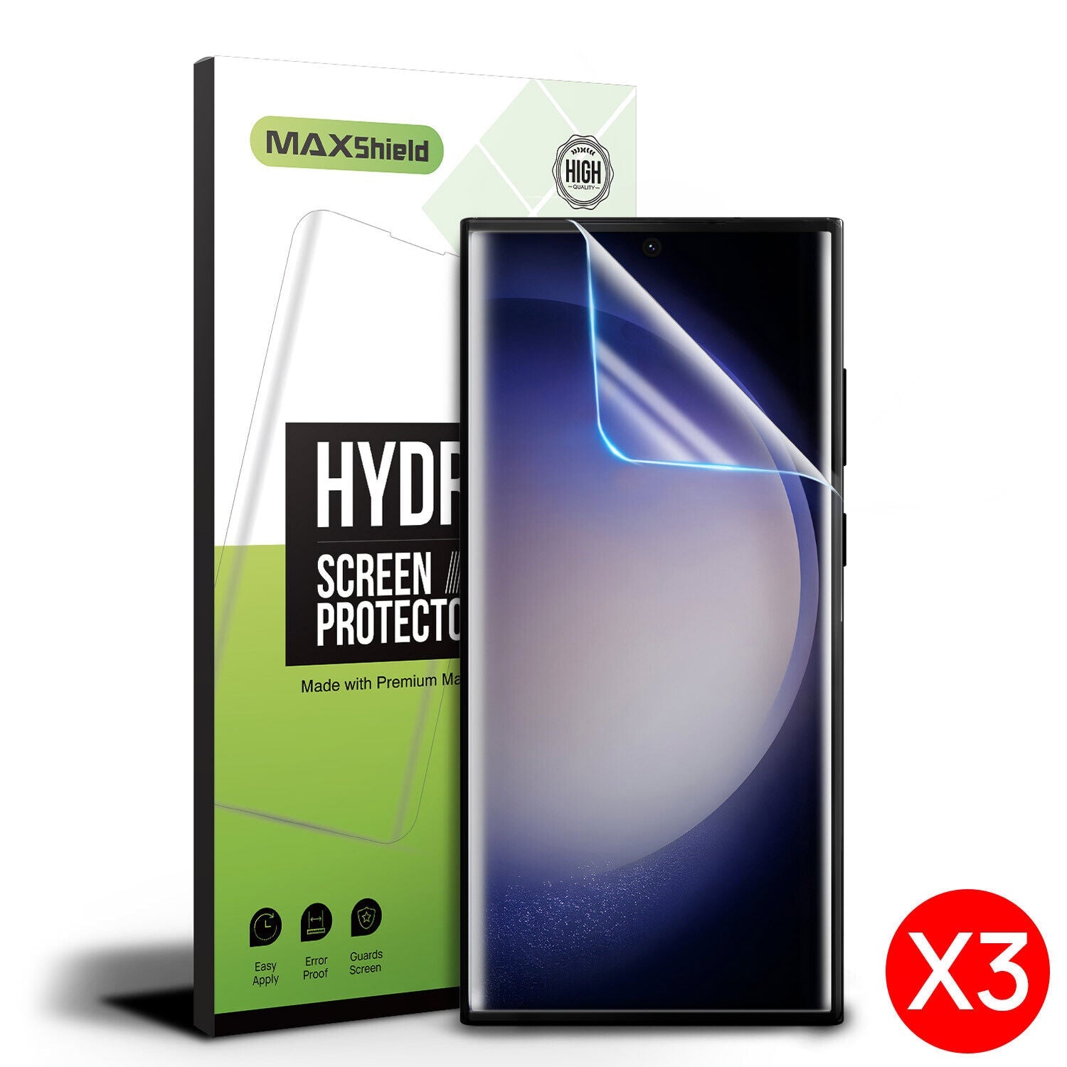 3X For Samsung Galaxy S24 Plus Ultra Hydrogel Back Screen Protector