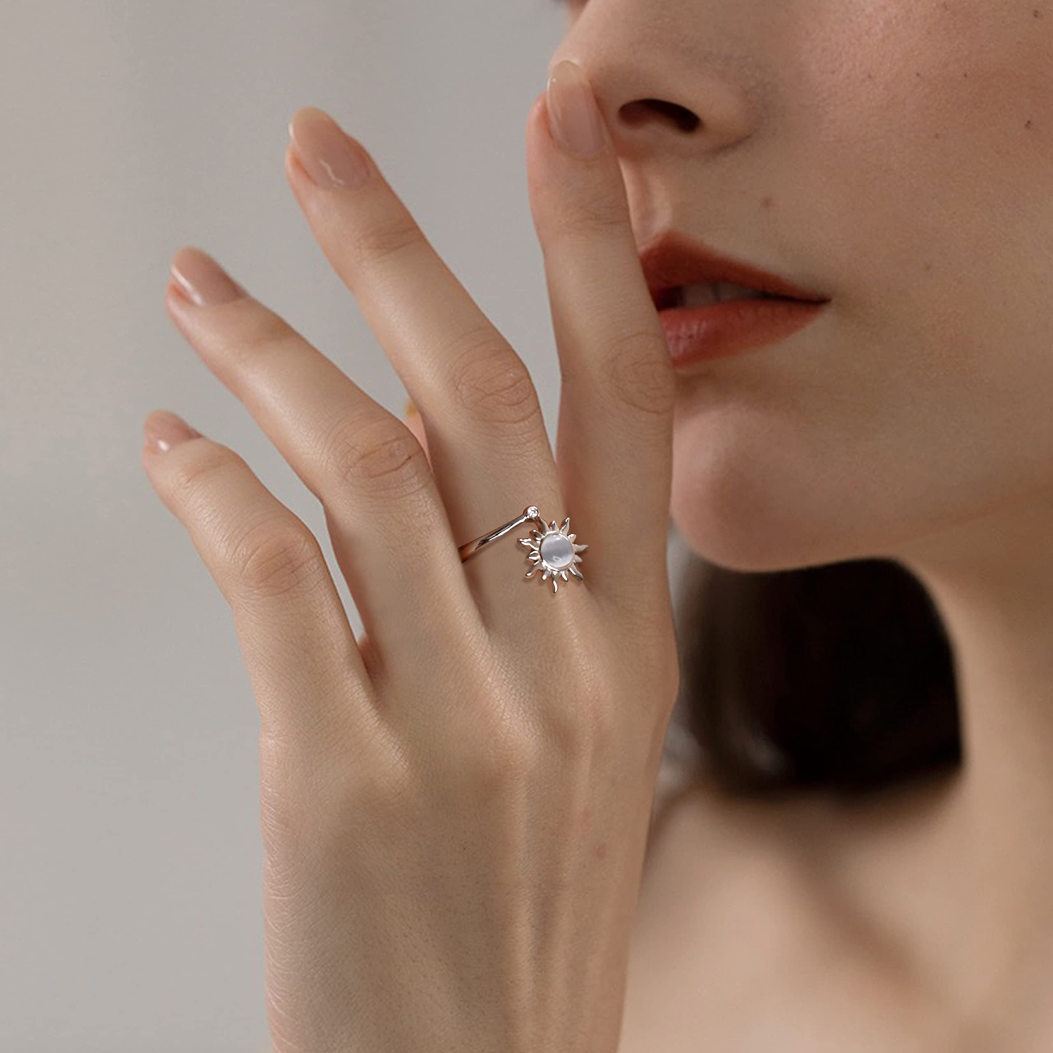 Anxiety Worry Fidget Spinner Ring Meditation Spinner Ring Adjustable Opening AU