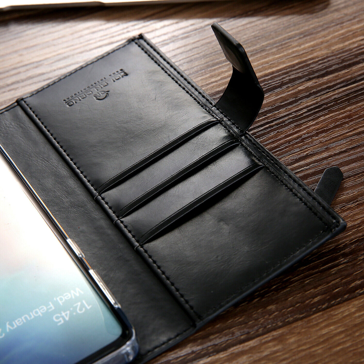 Samsung Galaxy S9 Zipper Leather Wallet Card Magnetic Case Cover-Brown