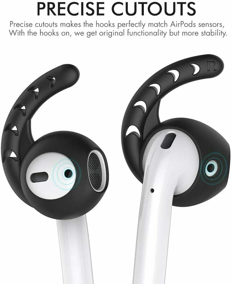 For AirPods 1 2th Gen EarPods Ear Hooks Cover Secure Holder AntiLost Loops Case