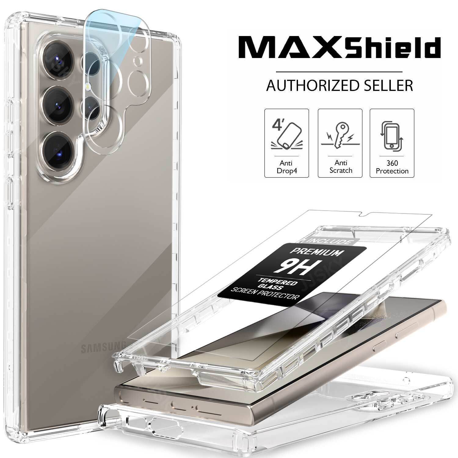 For Galaxy S24 Plus Ultra Case Clear Shockproof 360 Full Body Cover