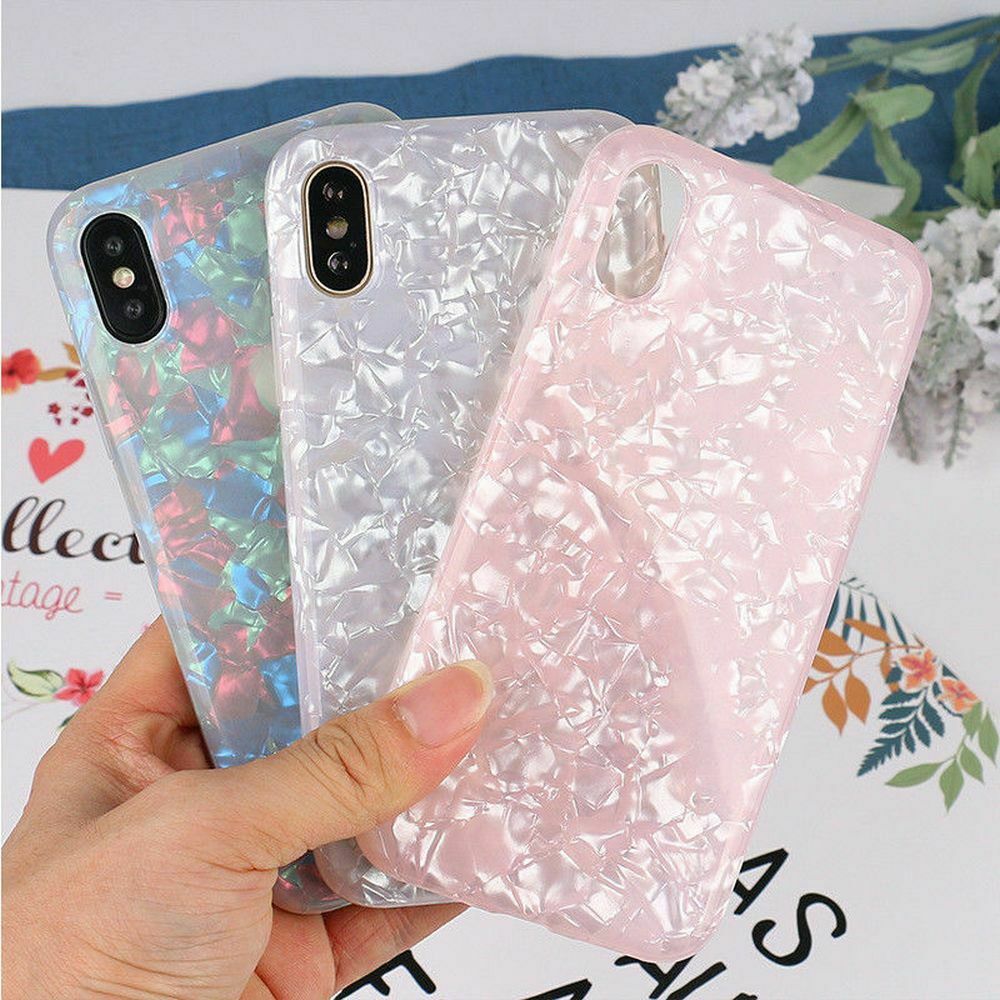 Case For Samsung S8+ Plus Cover Marble Silicone Skin TPU Bumper-Rainbow