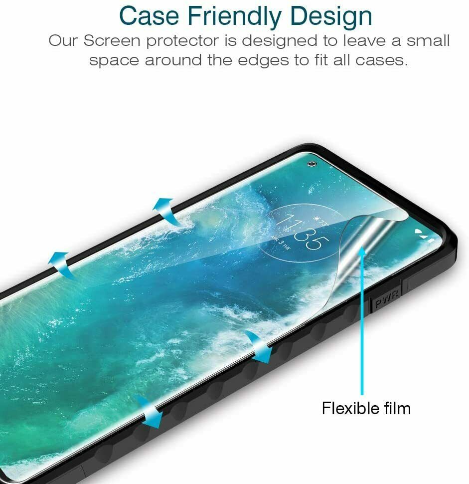 For Motorola Moto Edge 5G Hydrogel Full Coverage HD Soft Flex Screen Protector