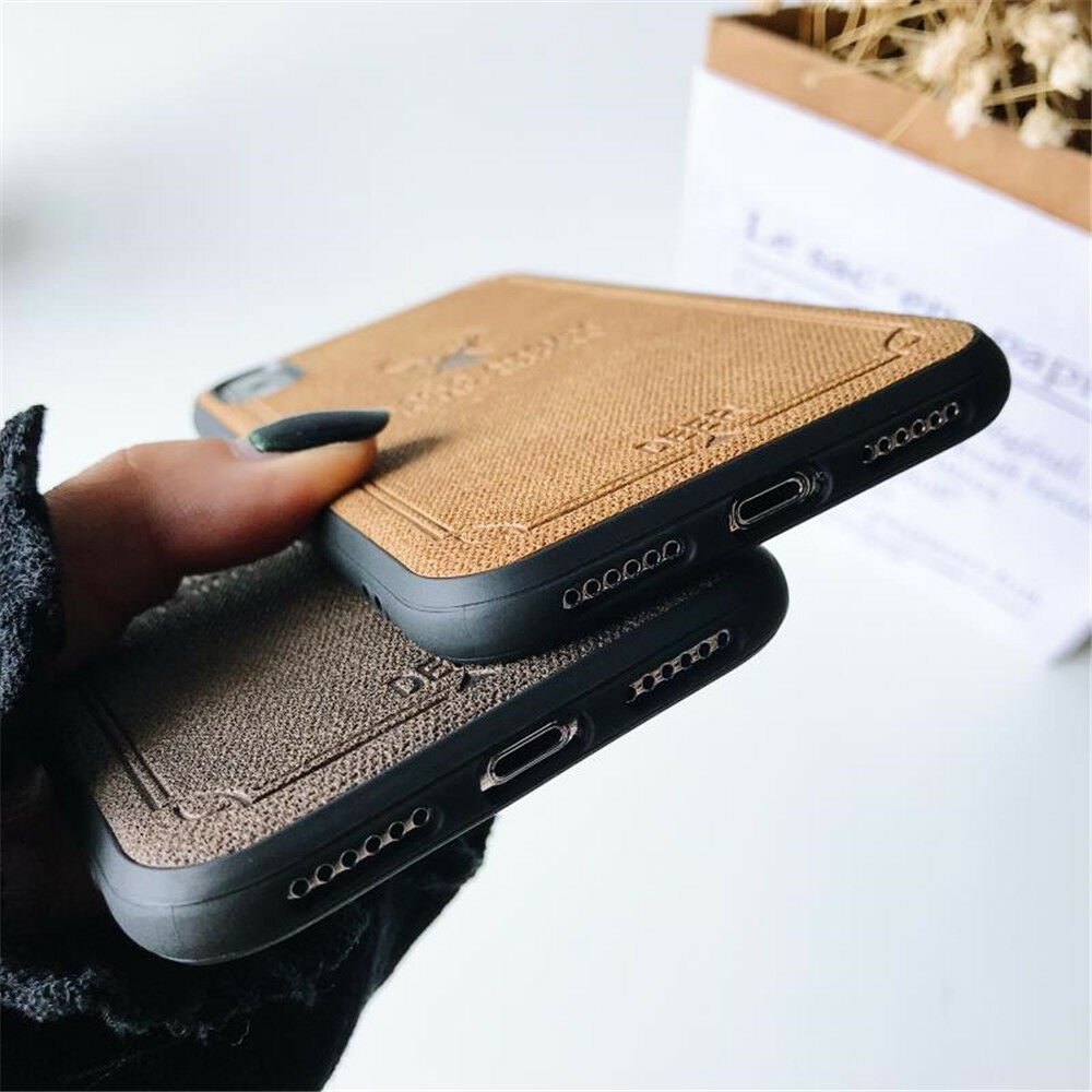 iPhone XR Cloth Case Deer Soft TPU Silicon Slim Back Cover