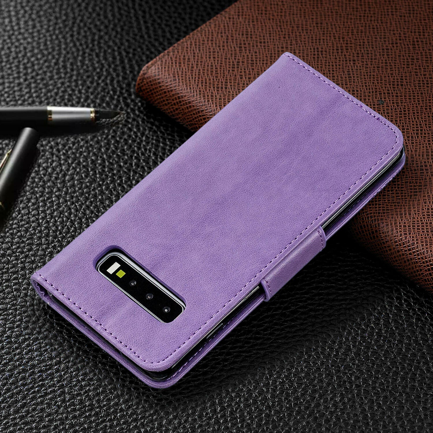 For Samsung Galaxy Note 10 Plus Phone Case Leather Wallet Cover