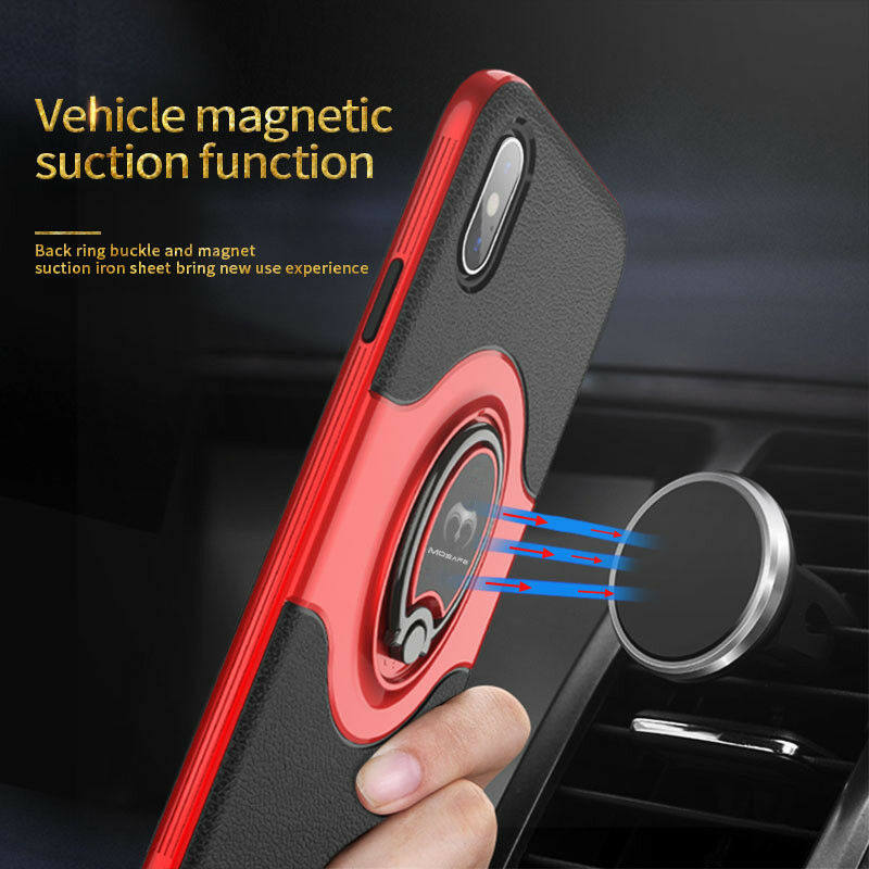 iPhone XR Ring Magnetic Shockproof Hybrid TPU Bumper Case